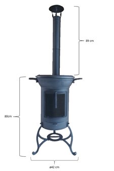 Afmetingen Buitenkachel Krakatau