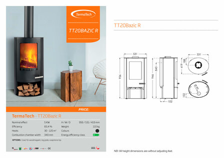 Afmetingen TT20 bazicR