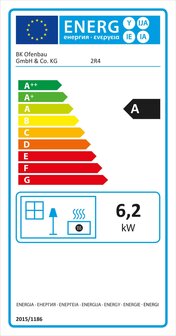 energielabel 2R4 BK Kaminofen