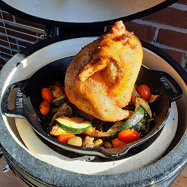 Chicken Sitter op Kamado