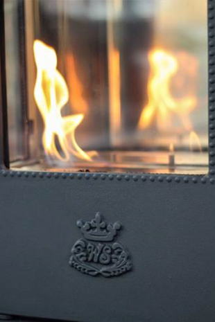 Close-up brandkamer en vlam