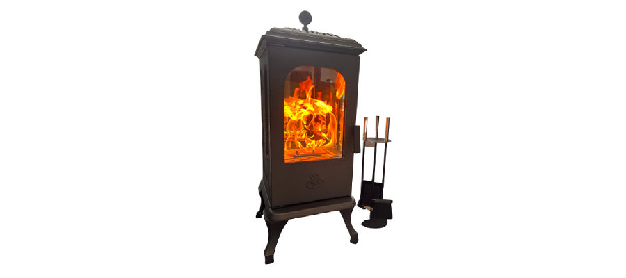 Een gietijzeren bio-ethanol kachel