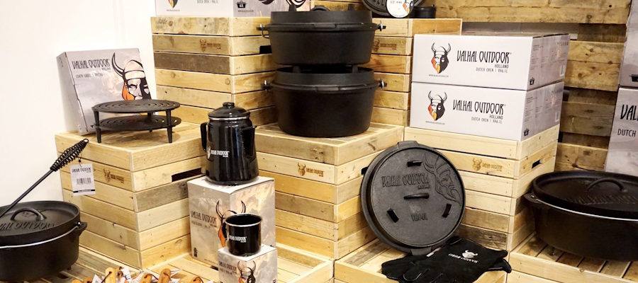 display met producten van Valhal Outdoor.