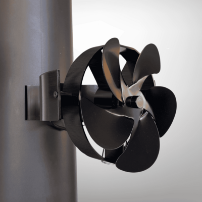 Kachelventilator 5 bladen aan kachelpijp